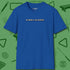 8 Ball T-Shirt, front view, in Royal clean lines for dirty minds